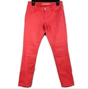 Old Navy The Rockstar Color Denim Jean Jegging Skinny Coral Women's 8 EUC